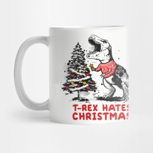 T-rex hates christmas Mug